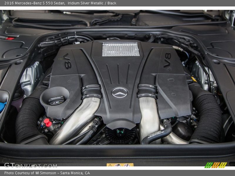 Iridium Silver Metallic / Black 2016 Mercedes-Benz S 550 Sedan