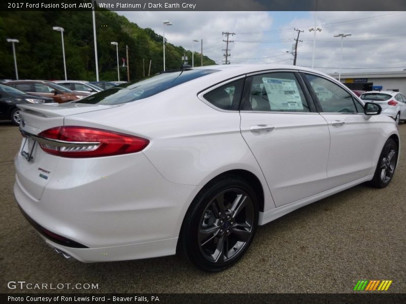 White Platinum / Dark Earth Grey 2017 Ford Fusion Sport AWD