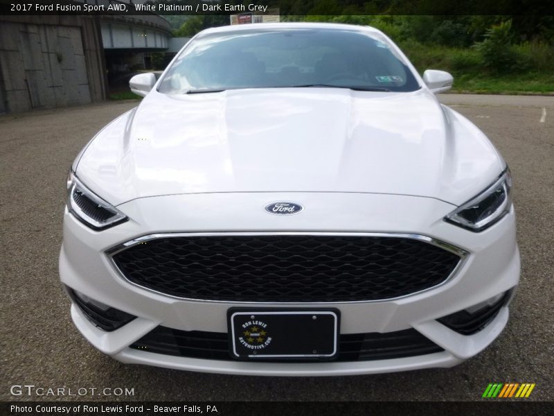 White Platinum / Dark Earth Grey 2017 Ford Fusion Sport AWD
