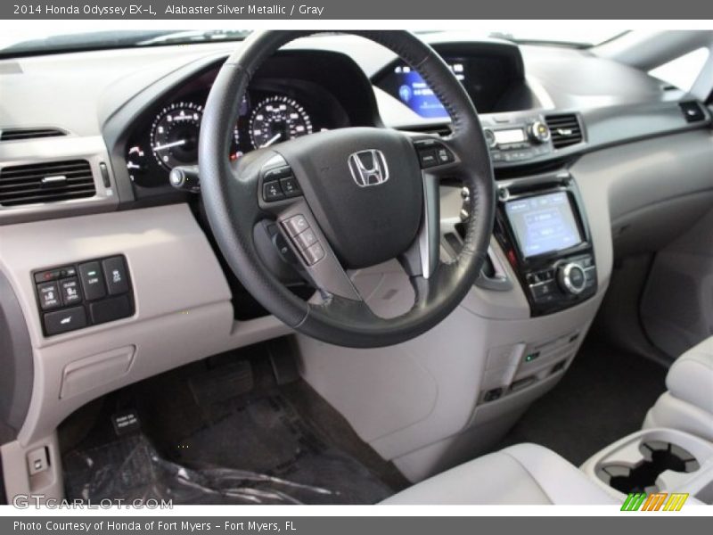 Alabaster Silver Metallic / Gray 2014 Honda Odyssey EX-L