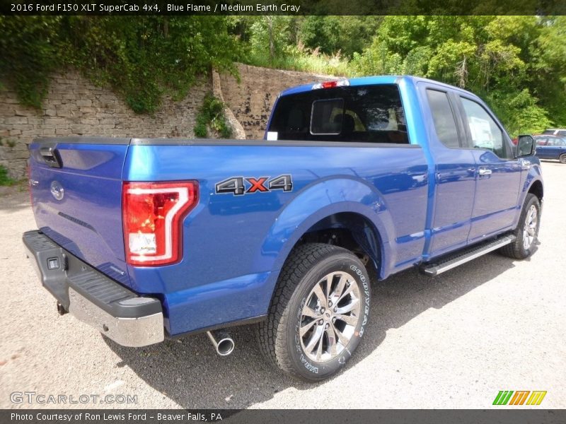 Blue Flame / Medium Earth Gray 2016 Ford F150 XLT SuperCab 4x4