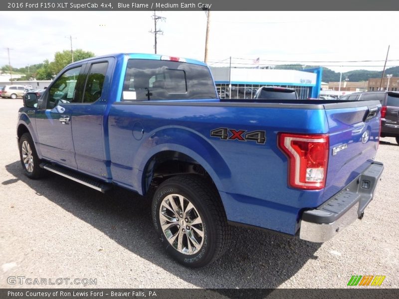 Blue Flame / Medium Earth Gray 2016 Ford F150 XLT SuperCab 4x4