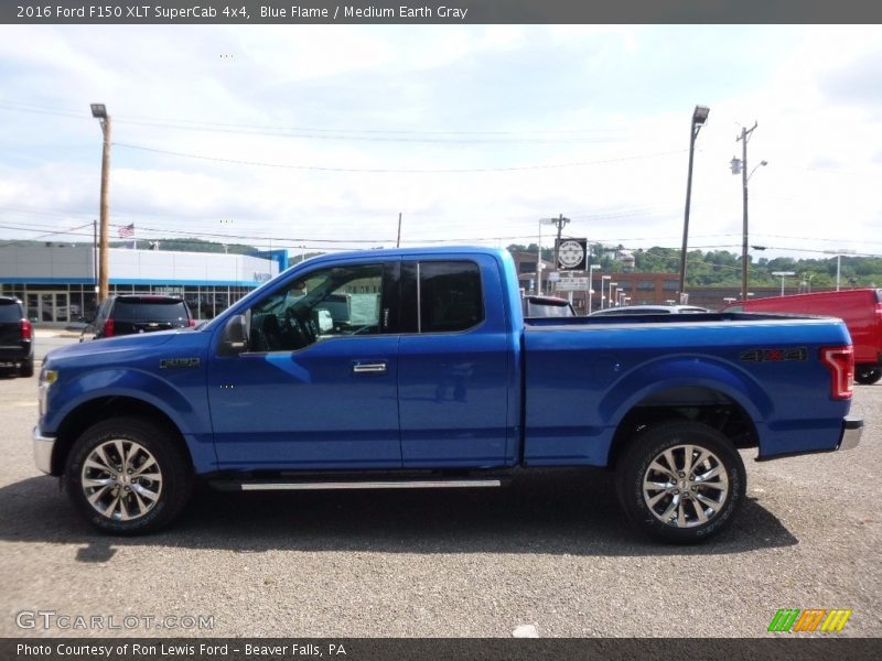 Blue Flame / Medium Earth Gray 2016 Ford F150 XLT SuperCab 4x4