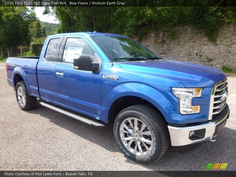 Blue Flame / Medium Earth Gray 2016 Ford F150 XLT SuperCab 4x4