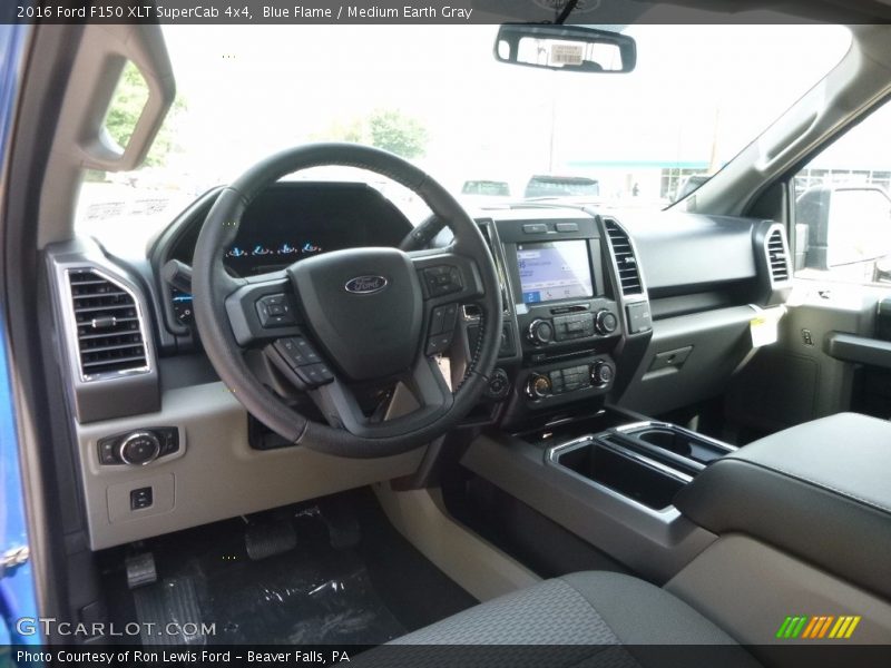 Blue Flame / Medium Earth Gray 2016 Ford F150 XLT SuperCab 4x4