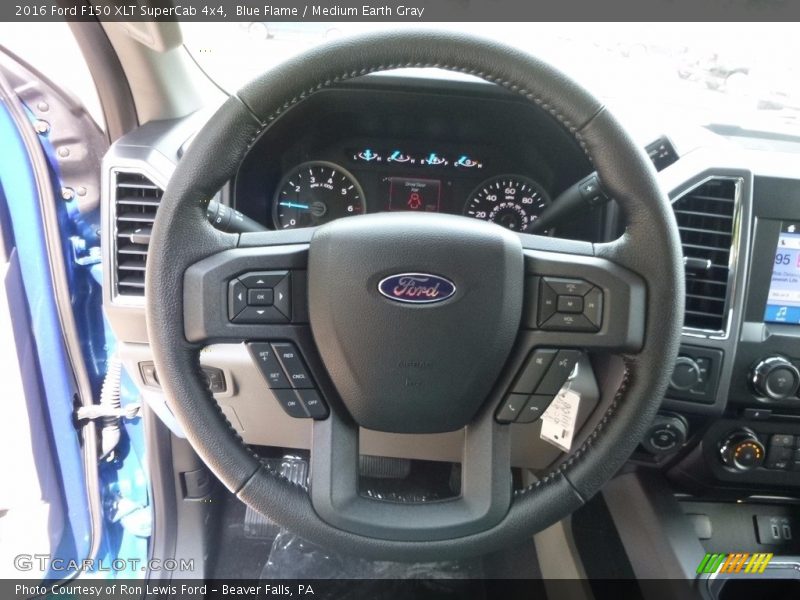 Blue Flame / Medium Earth Gray 2016 Ford F150 XLT SuperCab 4x4