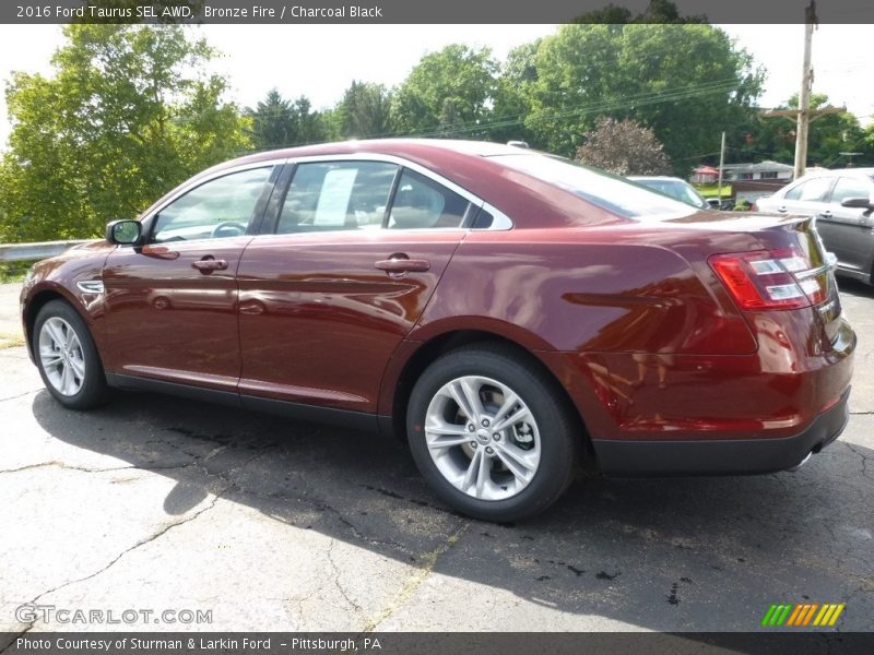 Bronze Fire / Charcoal Black 2016 Ford Taurus SEL AWD