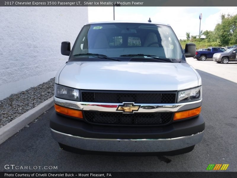 Silver Ice Metallic / Medium Pewter 2017 Chevrolet Express 3500 Passenger LT