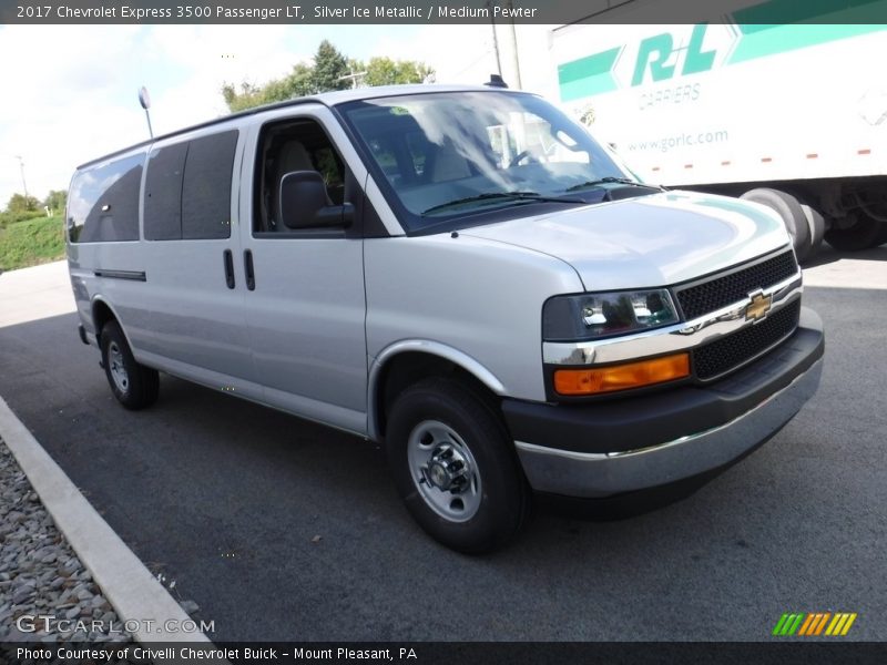 Silver Ice Metallic / Medium Pewter 2017 Chevrolet Express 3500 Passenger LT