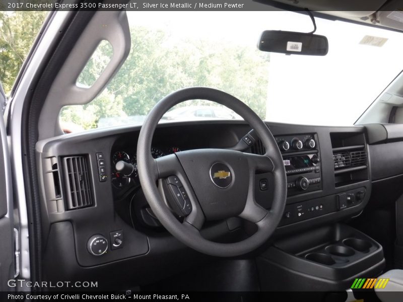 Silver Ice Metallic / Medium Pewter 2017 Chevrolet Express 3500 Passenger LT