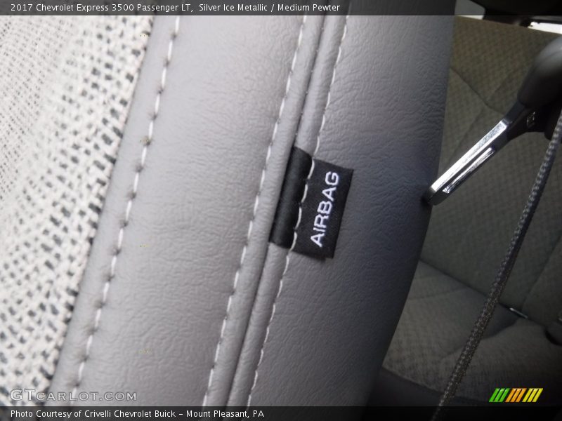 Silver Ice Metallic / Medium Pewter 2017 Chevrolet Express 3500 Passenger LT