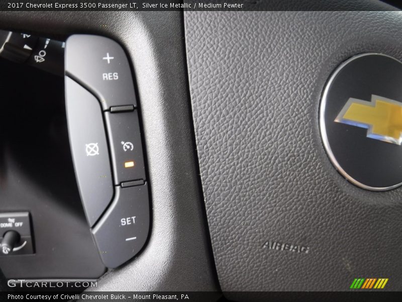 Silver Ice Metallic / Medium Pewter 2017 Chevrolet Express 3500 Passenger LT