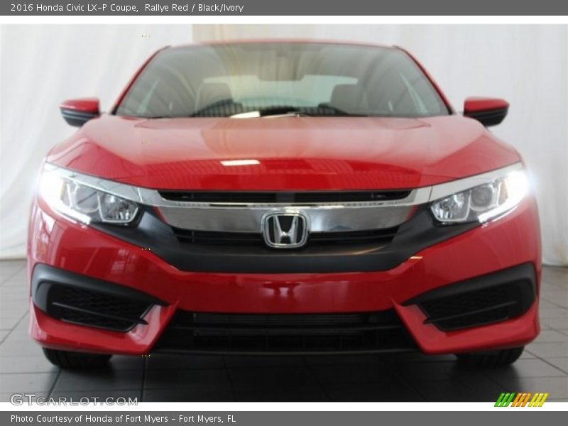 Rallye Red / Black/Ivory 2016 Honda Civic LX-P Coupe
