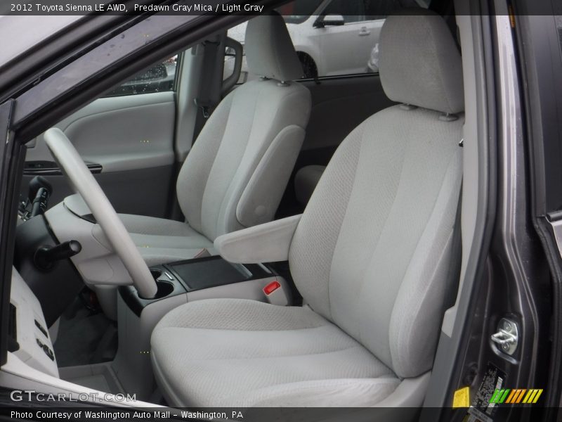 Predawn Gray Mica / Light Gray 2012 Toyota Sienna LE AWD