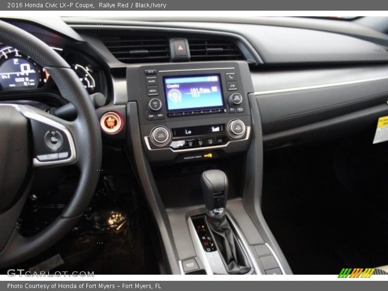 Rallye Red / Black/Ivory 2016 Honda Civic LX-P Coupe