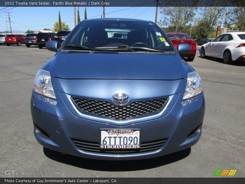 Pacific Blue Metallic / Dark Gray 2012 Toyota Yaris Sedan