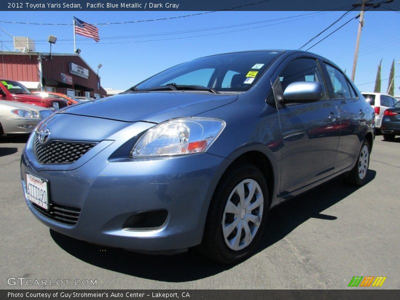 Pacific Blue Metallic / Dark Gray 2012 Toyota Yaris Sedan
