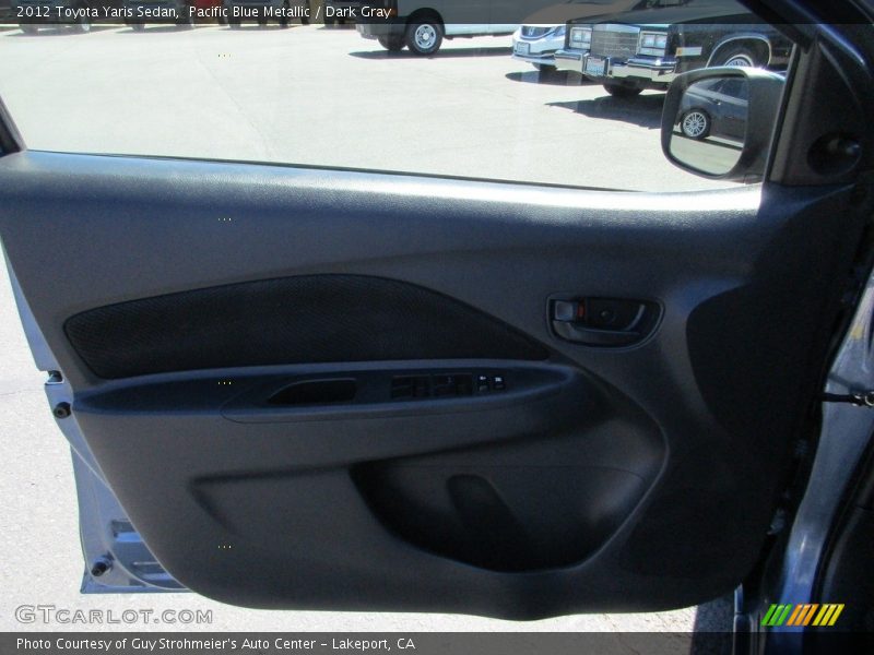 Pacific Blue Metallic / Dark Gray 2012 Toyota Yaris Sedan