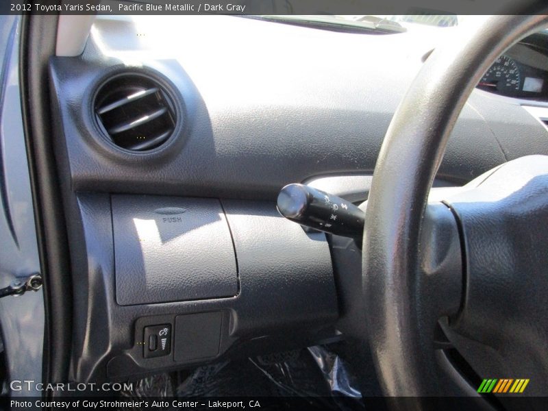 Pacific Blue Metallic / Dark Gray 2012 Toyota Yaris Sedan