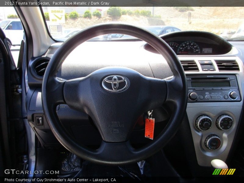 Pacific Blue Metallic / Dark Gray 2012 Toyota Yaris Sedan