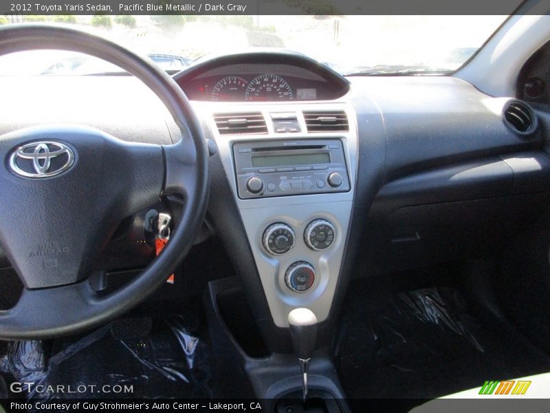 Pacific Blue Metallic / Dark Gray 2012 Toyota Yaris Sedan