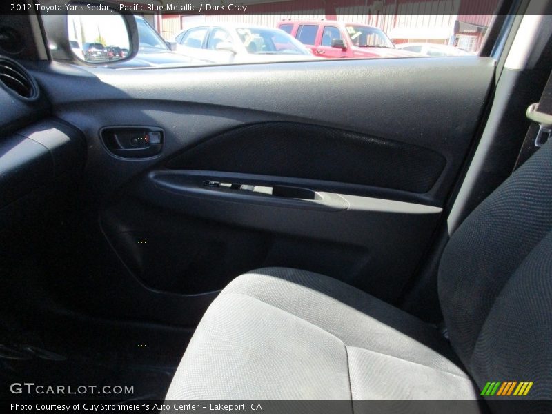 Pacific Blue Metallic / Dark Gray 2012 Toyota Yaris Sedan