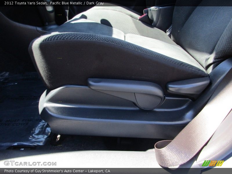 Pacific Blue Metallic / Dark Gray 2012 Toyota Yaris Sedan