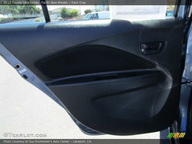 Pacific Blue Metallic / Dark Gray 2012 Toyota Yaris Sedan