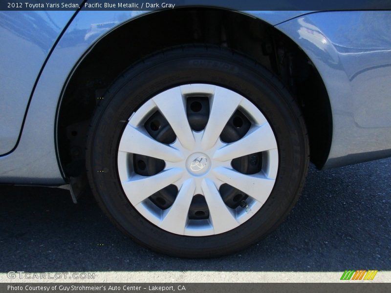 Pacific Blue Metallic / Dark Gray 2012 Toyota Yaris Sedan