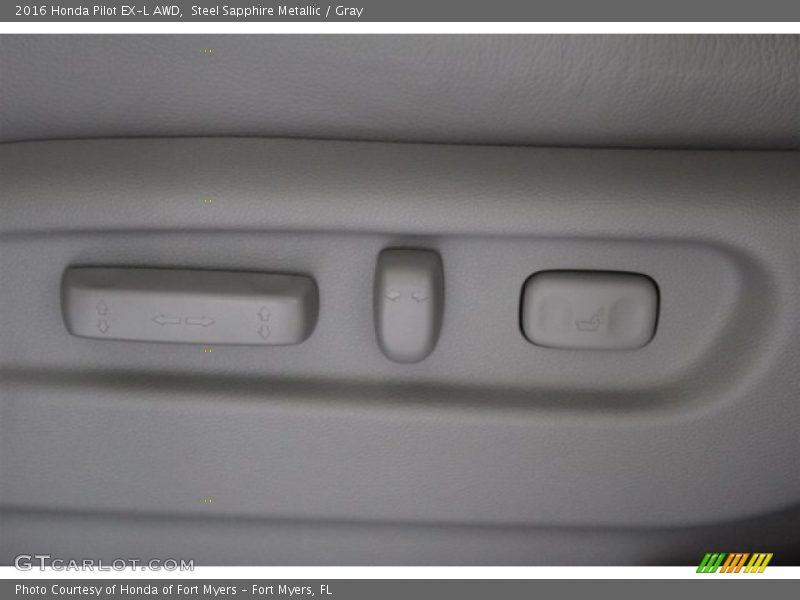 Steel Sapphire Metallic / Gray 2016 Honda Pilot EX-L AWD