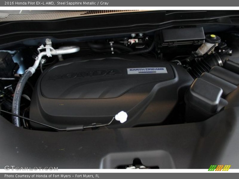 Steel Sapphire Metallic / Gray 2016 Honda Pilot EX-L AWD