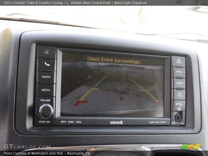 Brilliant Black Crystal Pearl / Black/Light Graystone 2011 Chrysler Town & Country Touring - L