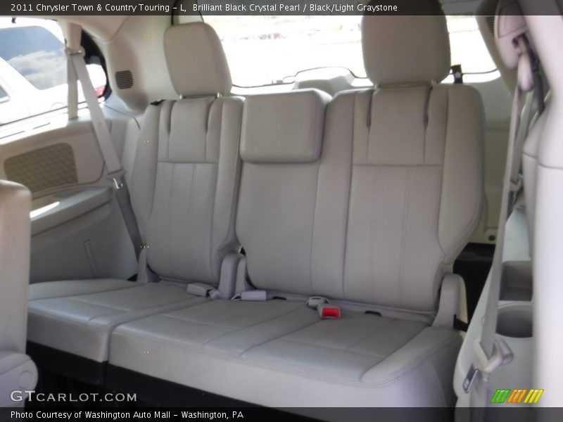 Brilliant Black Crystal Pearl / Black/Light Graystone 2011 Chrysler Town & Country Touring - L