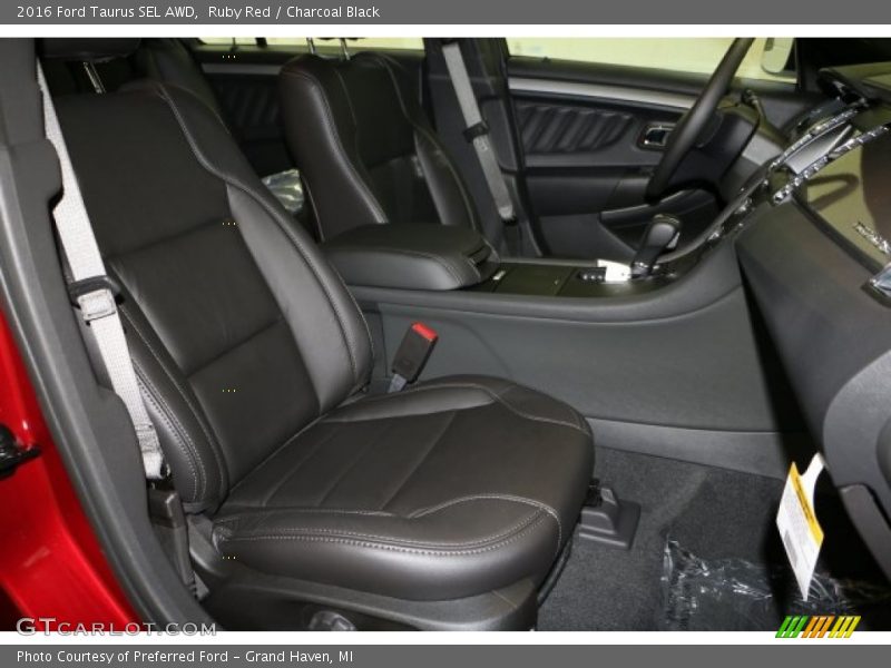 Ruby Red / Charcoal Black 2016 Ford Taurus SEL AWD