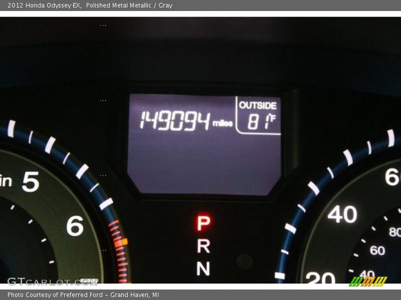 Polished Metal Metallic / Gray 2012 Honda Odyssey EX