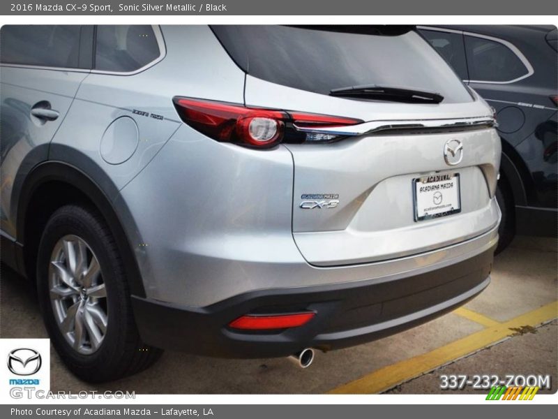 Sonic Silver Metallic / Black 2016 Mazda CX-9 Sport