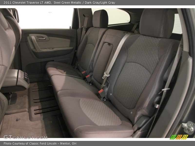 Steel Green Metallic / Dark Gray/Light Gray 2011 Chevrolet Traverse LT AWD