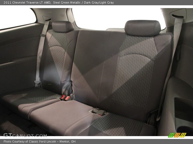 Steel Green Metallic / Dark Gray/Light Gray 2011 Chevrolet Traverse LT AWD