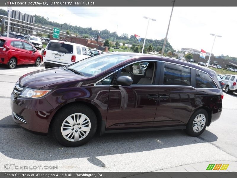 Dark Cherry Pearl / Beige 2014 Honda Odyssey LX