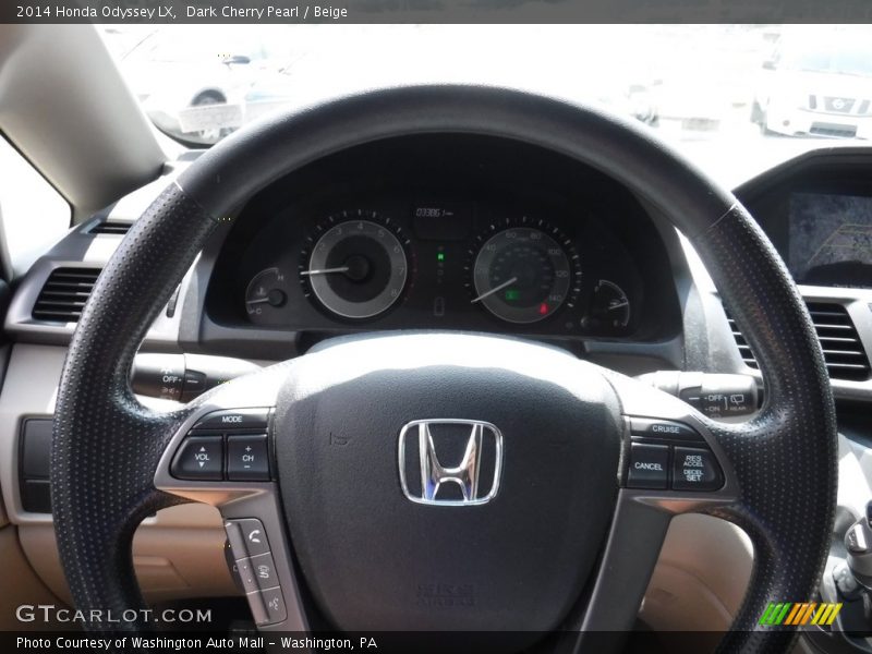Dark Cherry Pearl / Beige 2014 Honda Odyssey LX