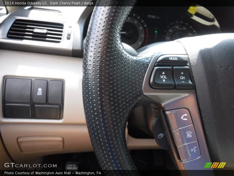 Dark Cherry Pearl / Beige 2014 Honda Odyssey LX