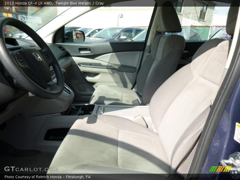 Twilight Blue Metallic / Gray 2013 Honda CR-V LX AWD