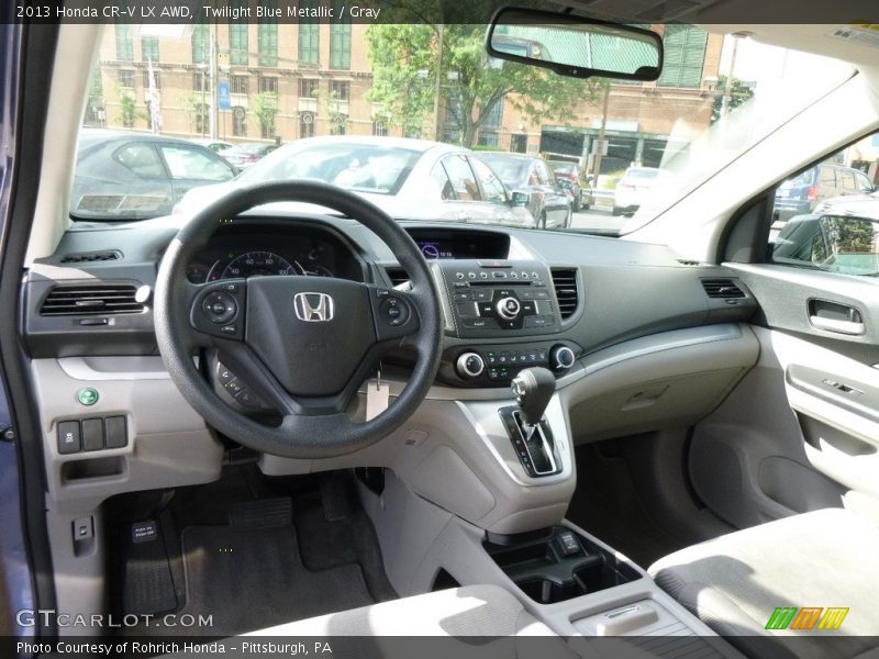 Twilight Blue Metallic / Gray 2013 Honda CR-V LX AWD
