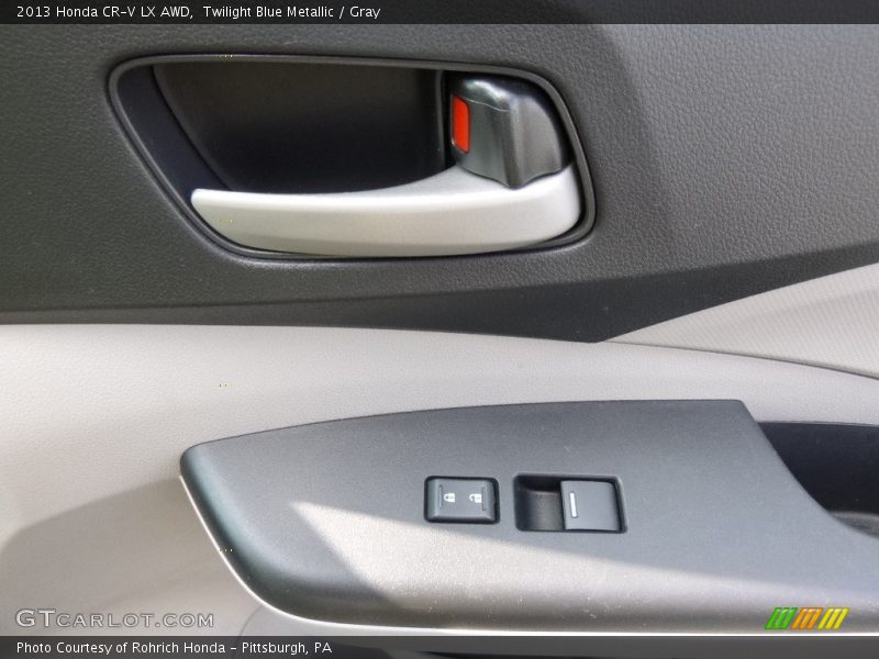 Twilight Blue Metallic / Gray 2013 Honda CR-V LX AWD