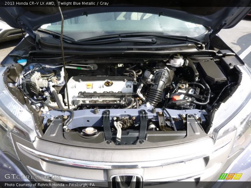 Twilight Blue Metallic / Gray 2013 Honda CR-V LX AWD