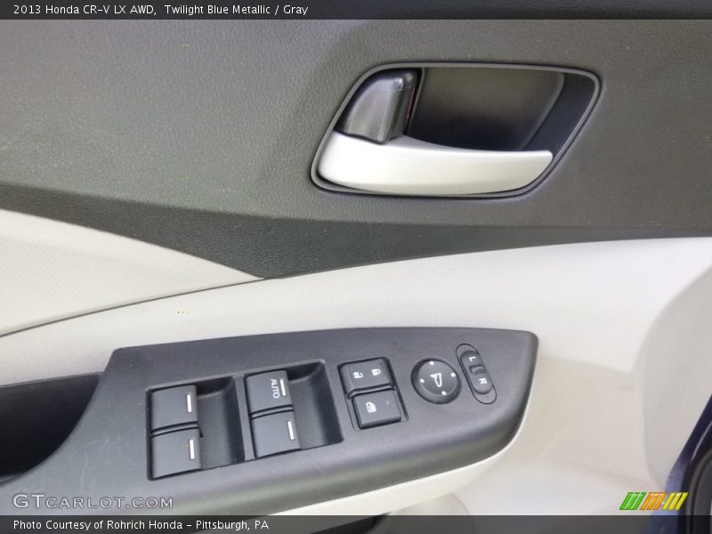 Twilight Blue Metallic / Gray 2013 Honda CR-V LX AWD