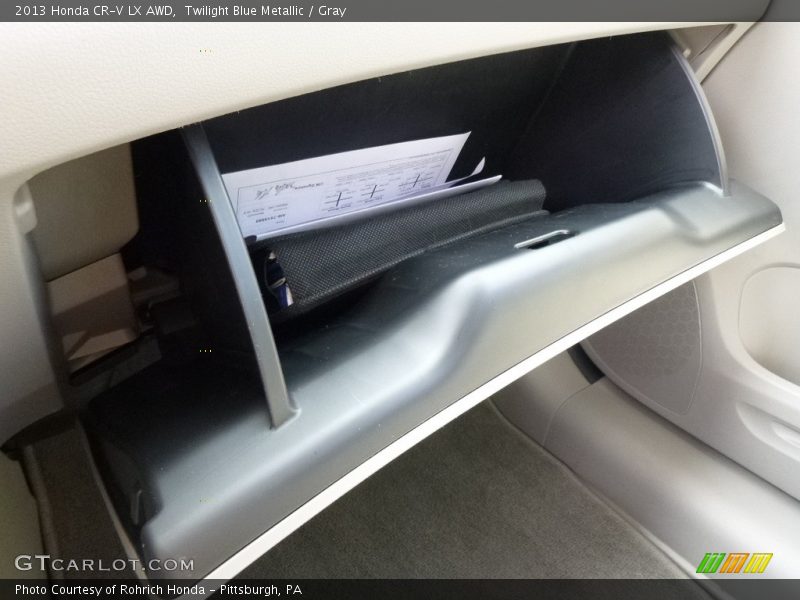 Twilight Blue Metallic / Gray 2013 Honda CR-V LX AWD
