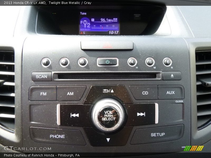 Twilight Blue Metallic / Gray 2013 Honda CR-V LX AWD