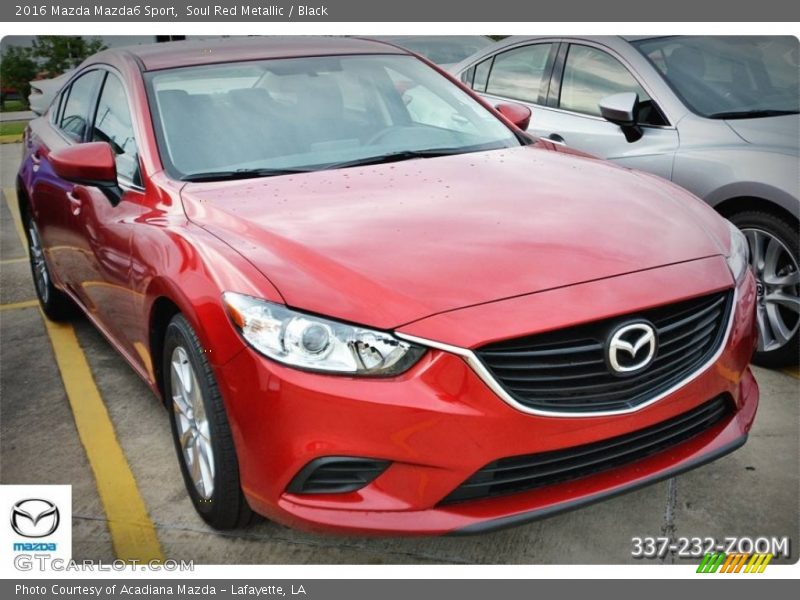 Soul Red Metallic / Black 2016 Mazda Mazda6 Sport