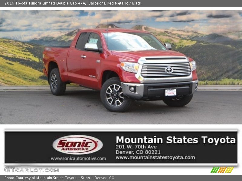 Barcelona Red Metallic / Black 2016 Toyota Tundra Limited Double Cab 4x4